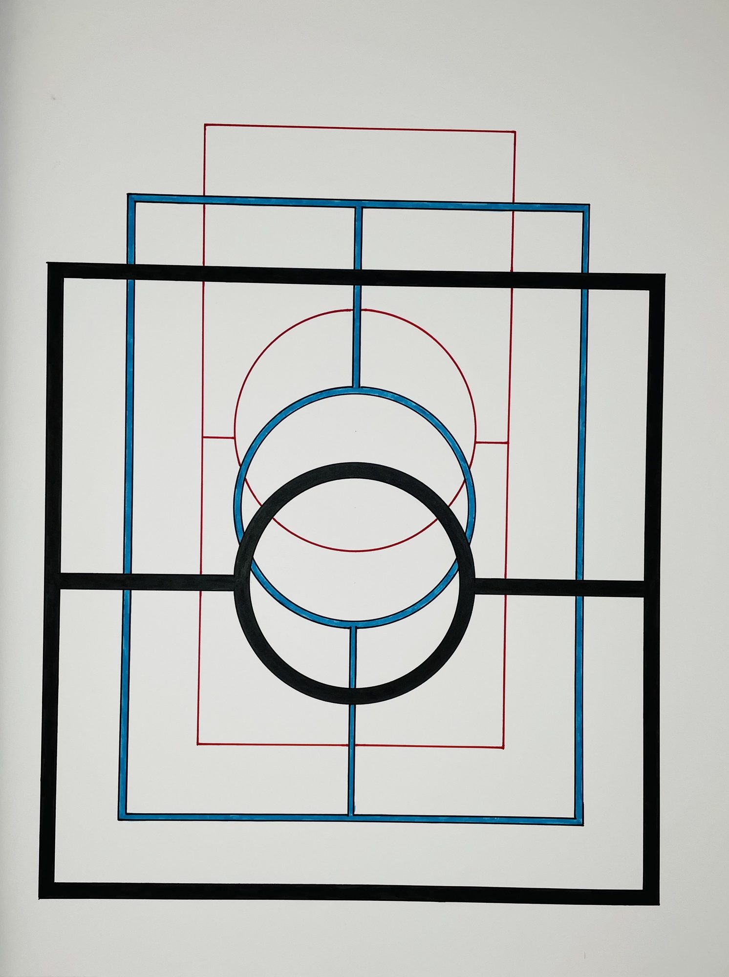 Play, Amer Musa, 2022 — Markers on paper, 50 × 65 cm