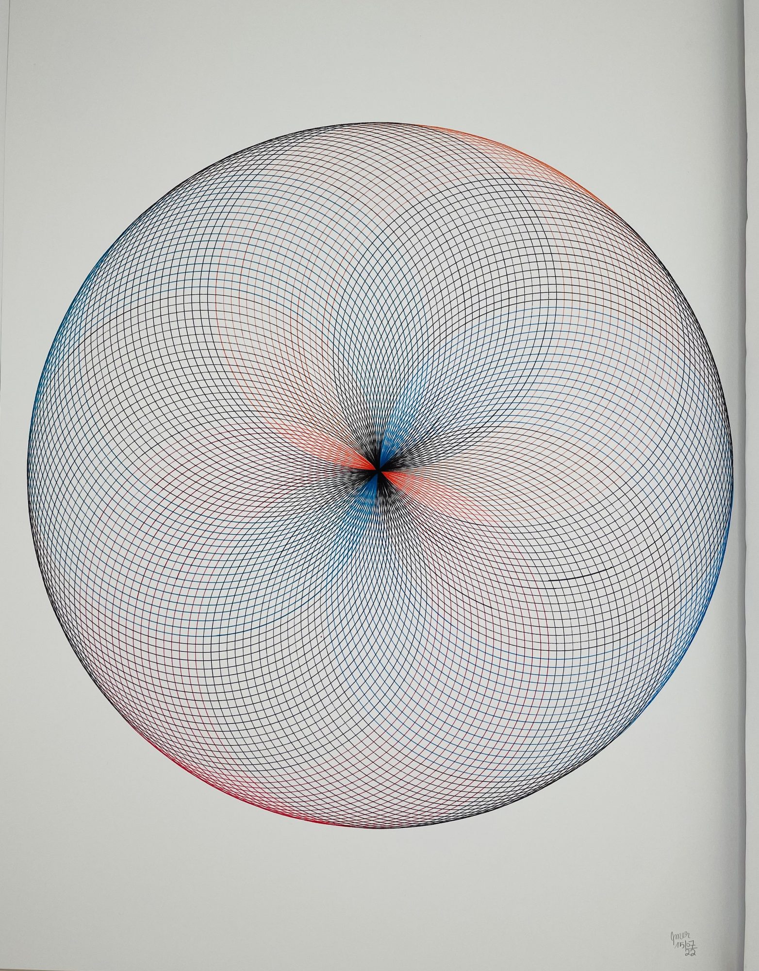 Sunlight Studies IV, Amer Musa, 2022 — Stabilo on paper, 50 × 65 cm